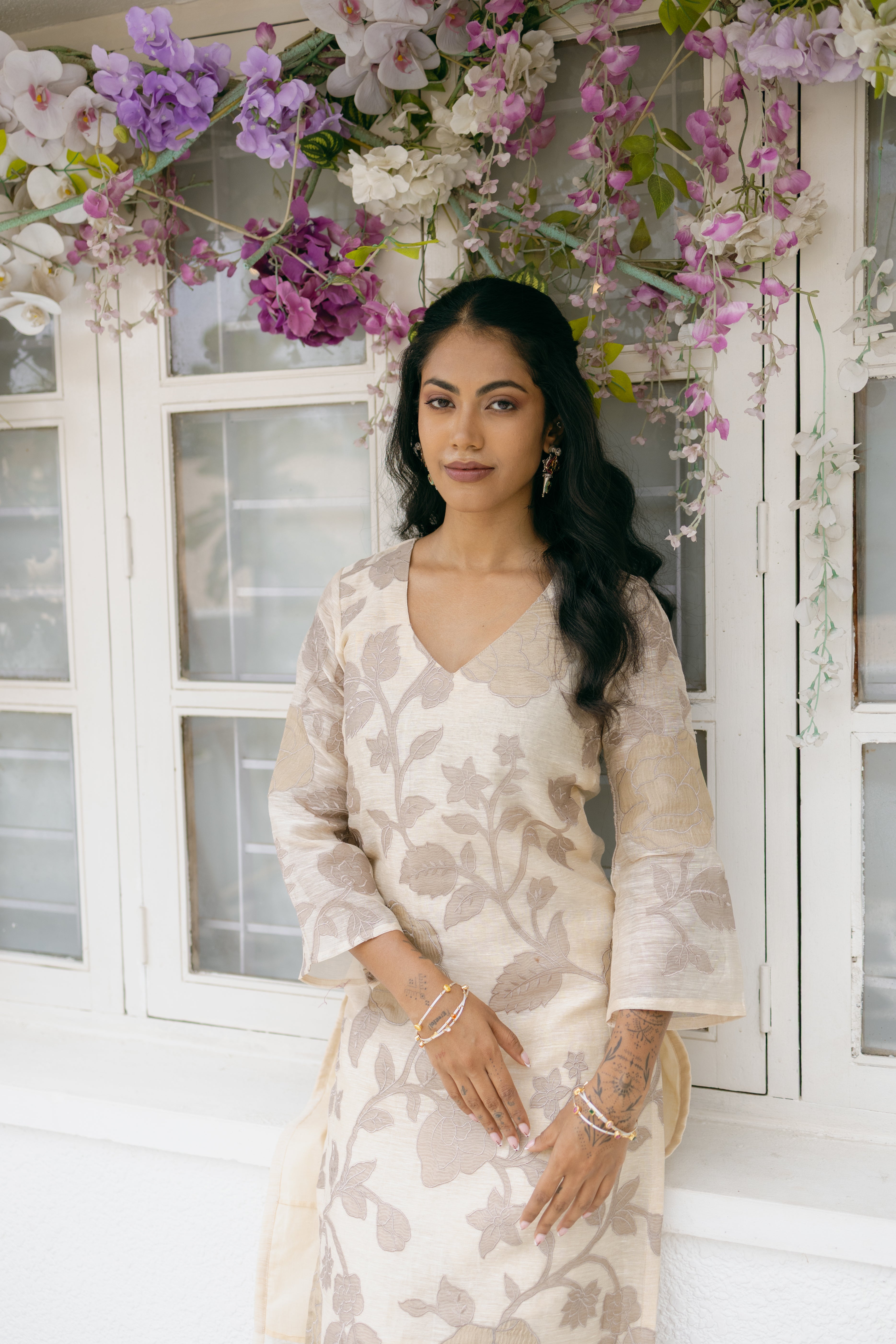 Pure Chanderi Silk Dress Material with Organza Dupatta